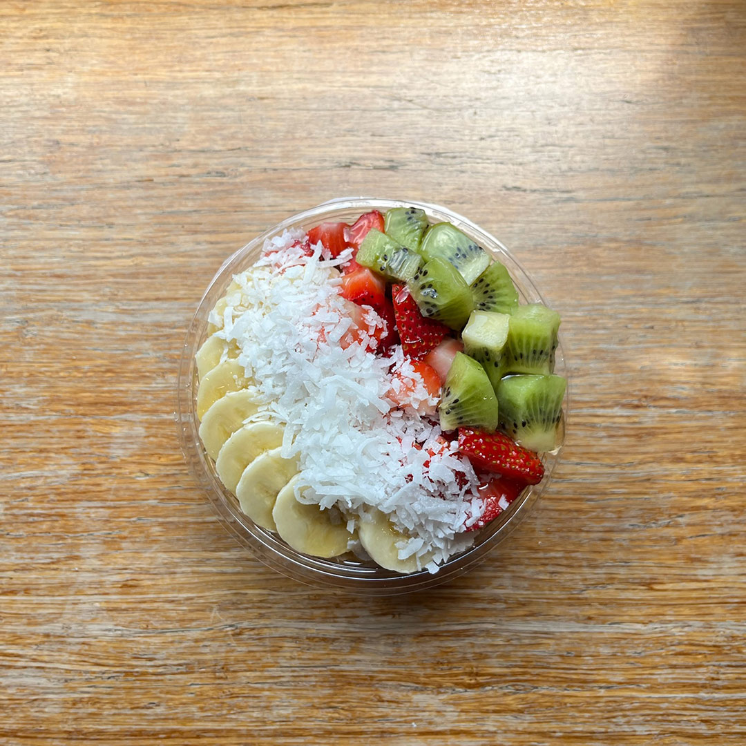 Smoothie bowl topped with fresh fruit in Lexington, Kentucky.