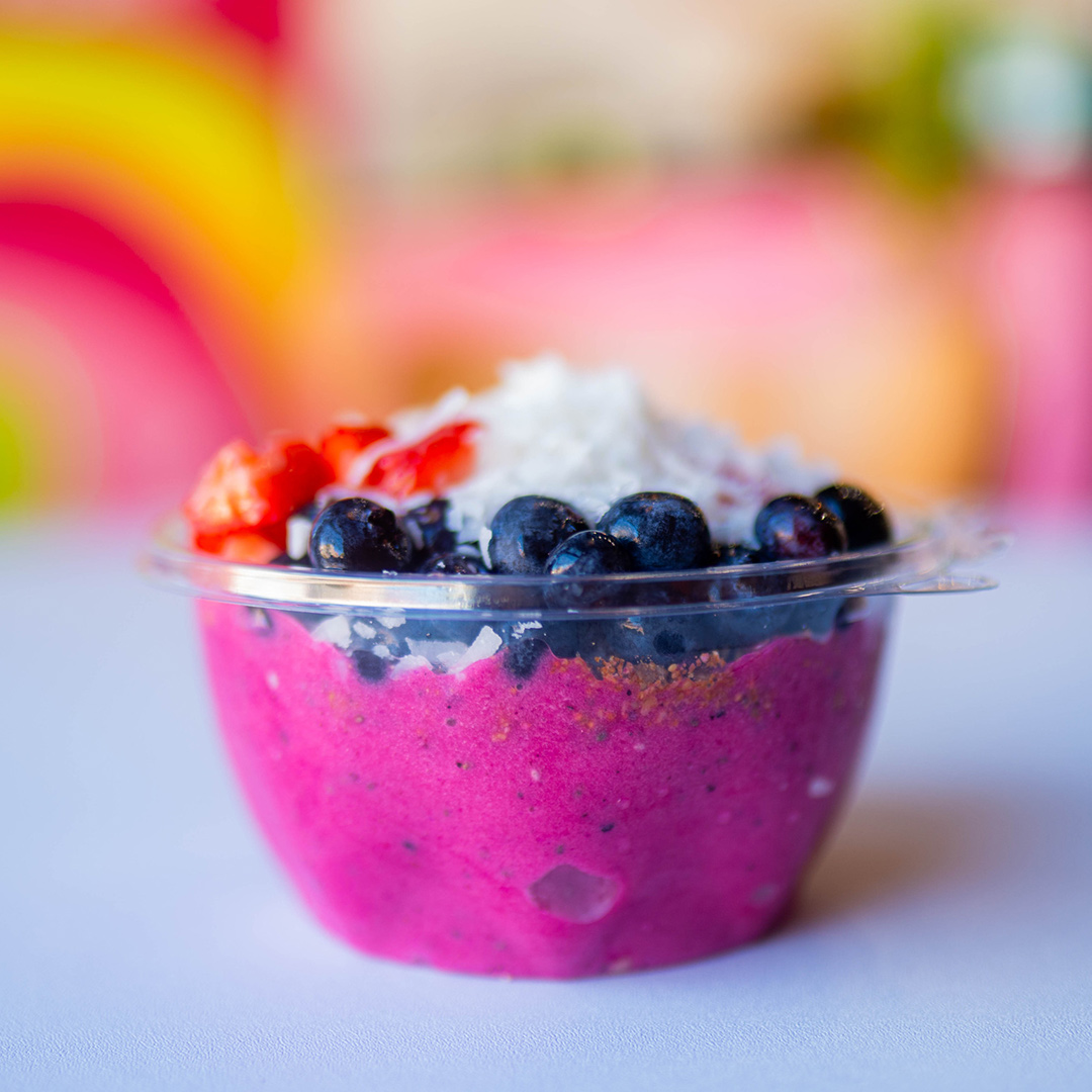 Vibrant fresh fruit smoothie bowl in Louisville, Kentucky.